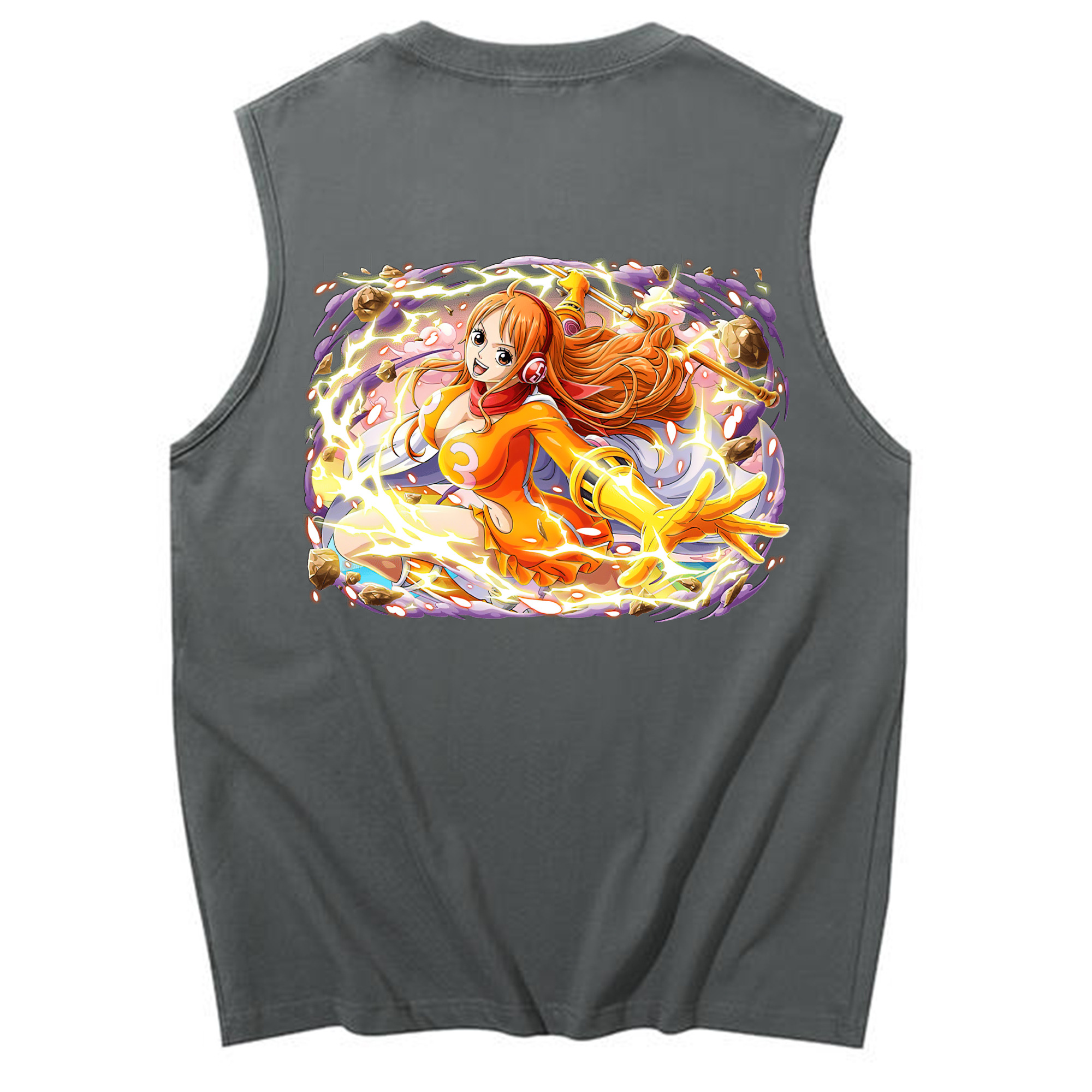 ワンピース ナミ ONE PIECE Nami コットン100％タンクトップ（背面プリント）